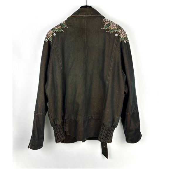 Vintage 1980’s Dark Brown Denim Jacket and Pants - Two Piece Set - XS/S - Picture 6 of 10